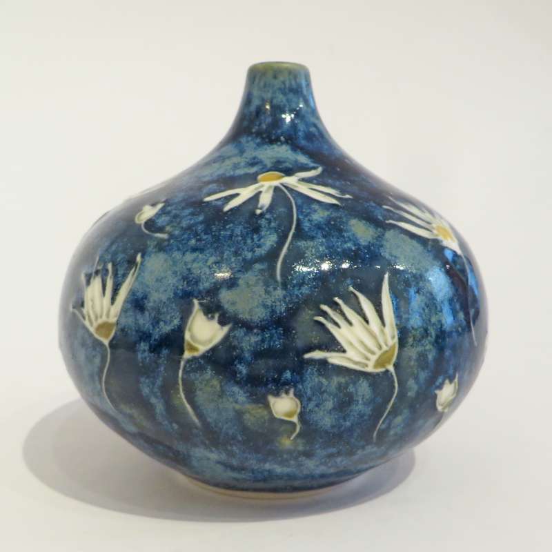 Blue Daisy Vase