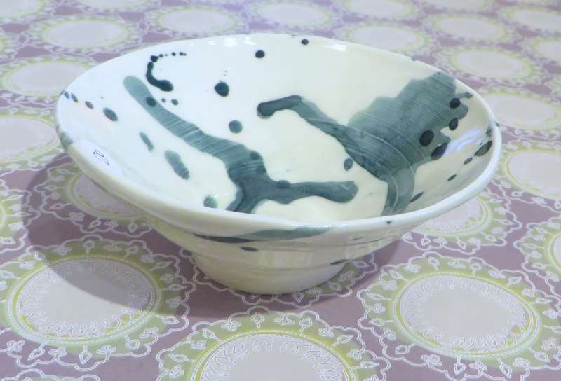 Small White and Green Bowl