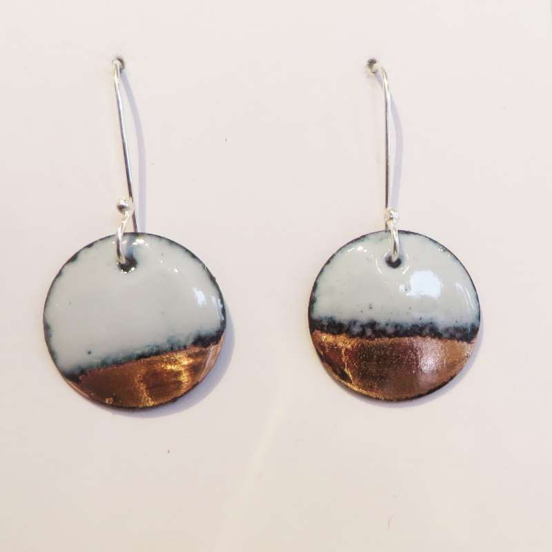 Copper tip earrings