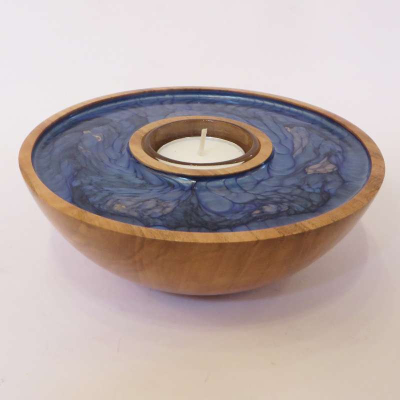 Blue Poured Tealight