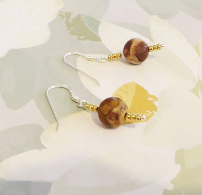 Brown Sunstone Earrings