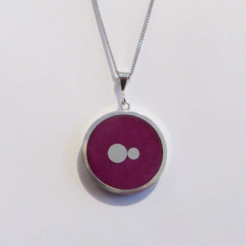 Round Heather Pendant