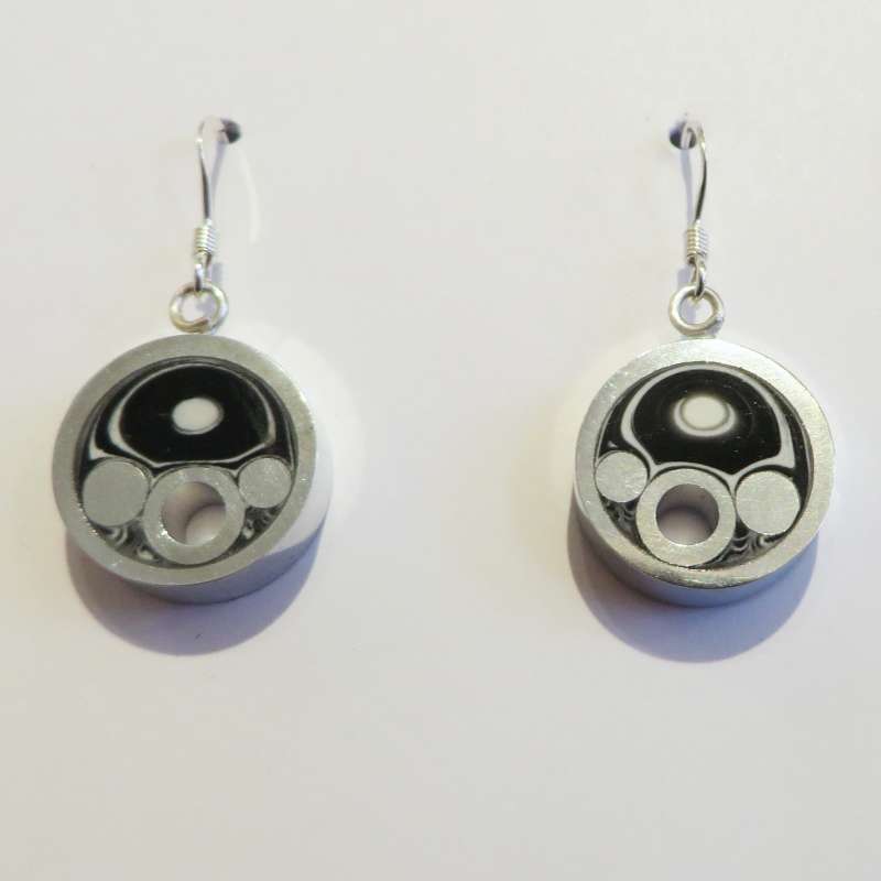 Round Zebra earrings