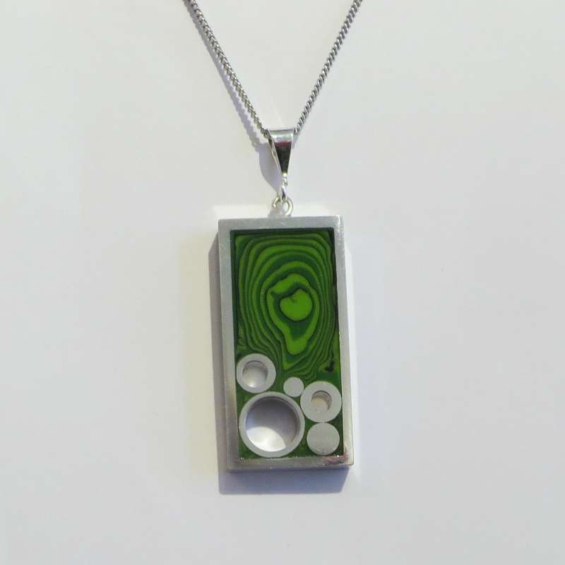 Rectangular Kiwi Pendant