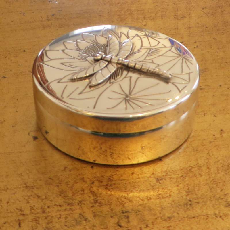 Large Lidded Dragonfly Pot