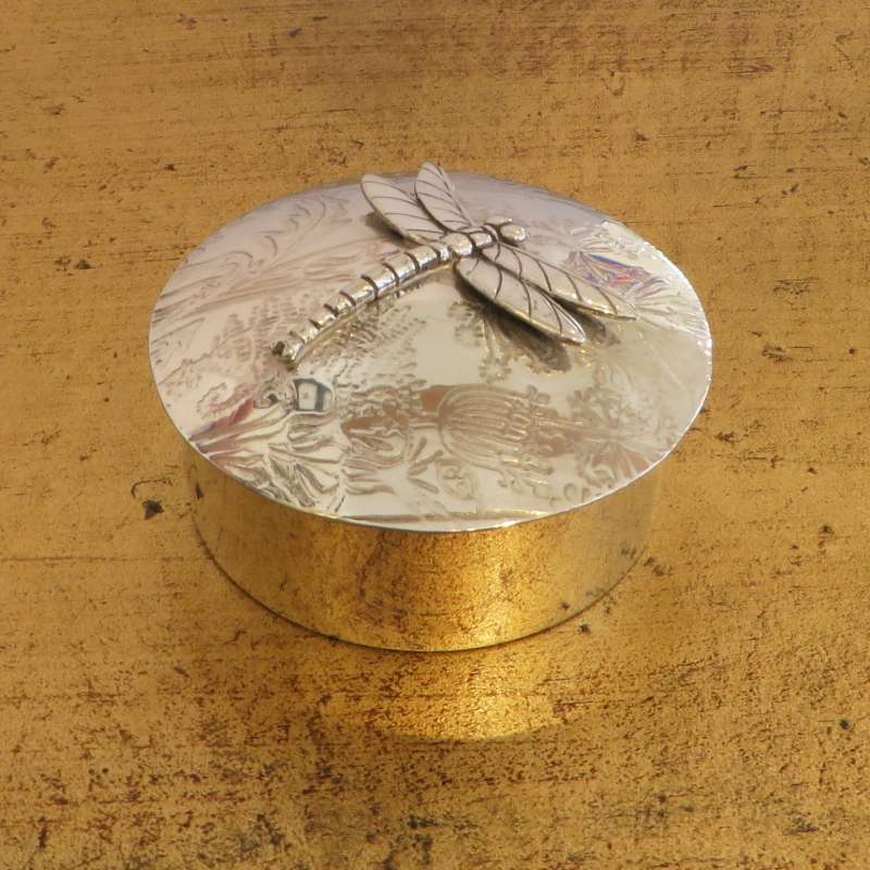 Small Lidded Dragonfly Pot