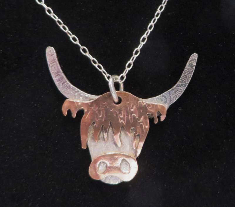 Highland cow pendant